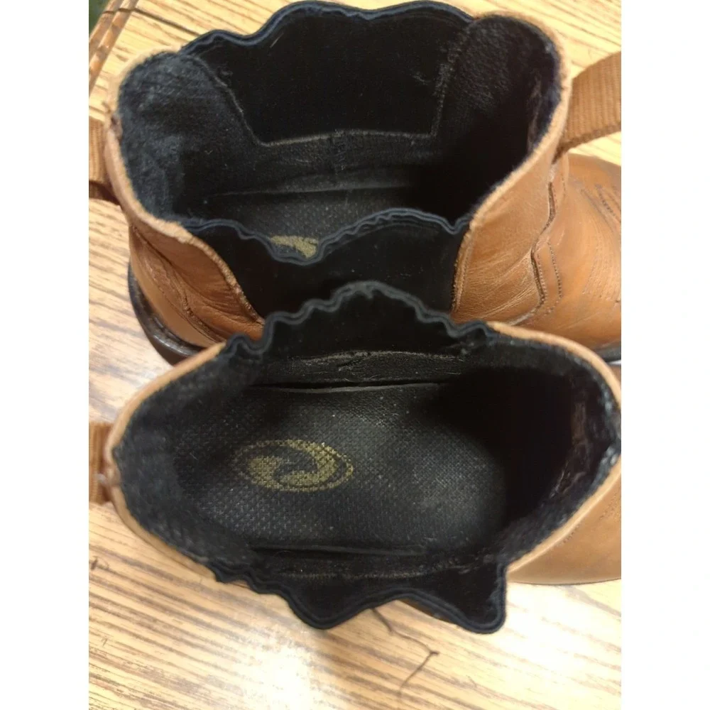 Roper Lucas Brown Leather Mens Chukka‎ Ankle Boots US 10.5 Non Slip Pull On